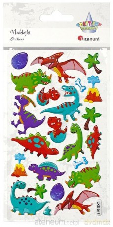 Naklejki wypukłe dinozaury 23 szt