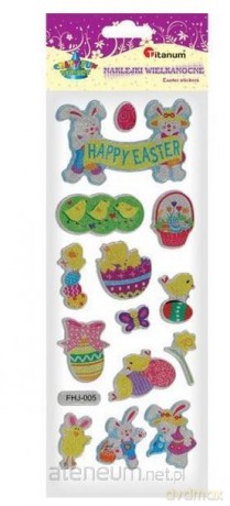 Naklejki wypukłe Happy Easter mix 14 szt