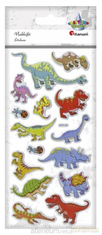 Naklejki wypukłe miękkie dinozaury 15 szt