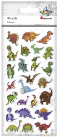 Naklejki wypukłe miękkie dinozaury 25 szt