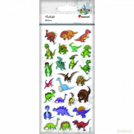 Naklejki wypukłe miękkie dinozaury 25 szt