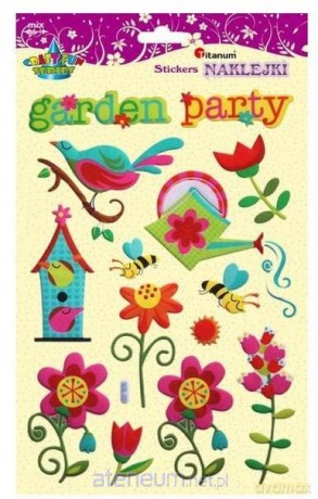 Naklejki wypukłe miękkie garden party 14 szt