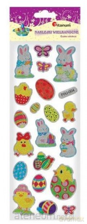 Naklejki wypukłe pisanki holograficzne mix 20 szt