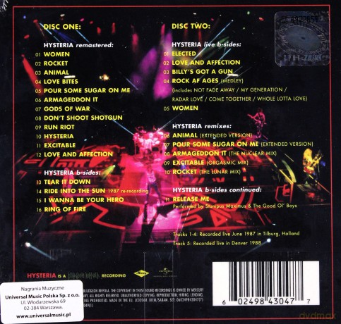 Def Leppard: Hysteria Deluxe Edition (digipack) [2CD]