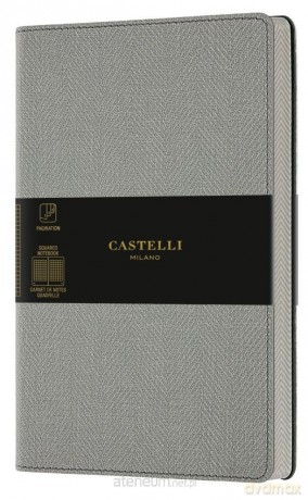 Notatnik 13x21 cm kratk Castelli Harris Oyster Grey