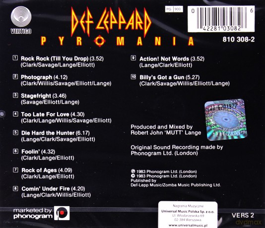 Def Leppard: Pyromania [CD]