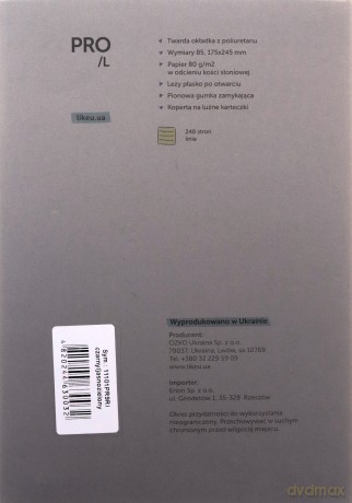 Notatnik B5 Pro L linia czarny/jasnozielony