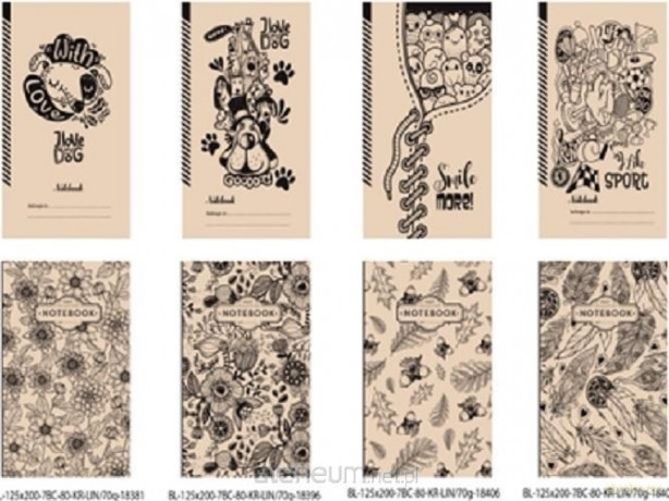 Notatnik ozdobny 125x200/80K linia