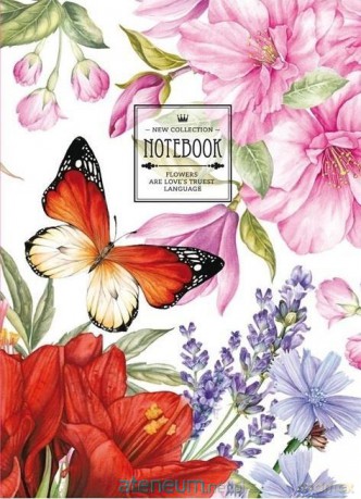 Notatnik ozdobny 145x197/160K kratka Motyl
