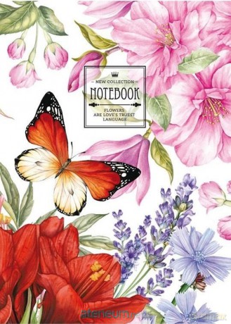 Notatnik ozdobny 145x197/264K kratka Motyl