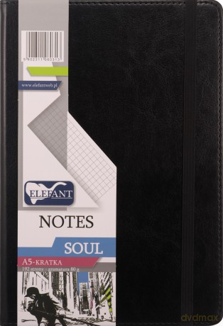 Notes A5 Soul czarny kratka