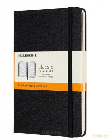 Notes Classic 11,5x18 tw. linie, czarny