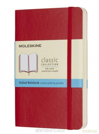Notes Classic 9x14 miękka op. kropki czerwony