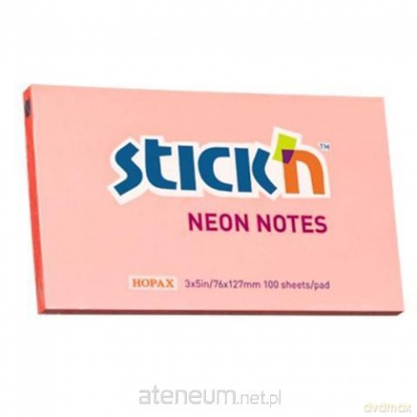 Notes samoprzylepny 127mmx76mm różowy neon