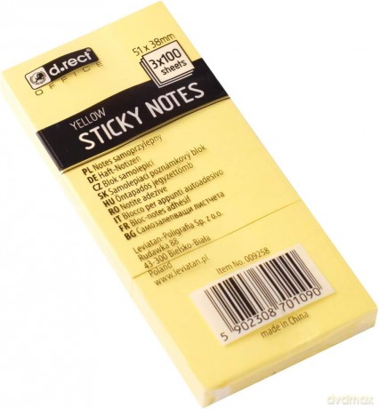 Notes samoprzylepny 51x38mm żółty