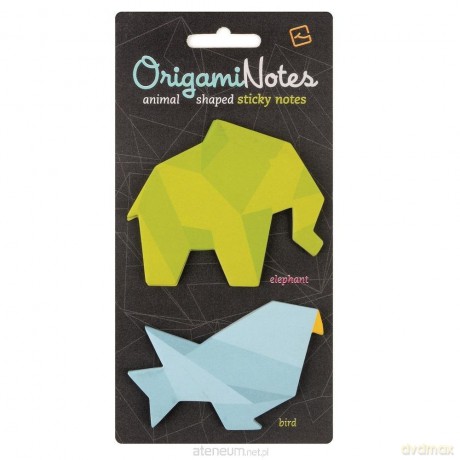 Origami Notes - karteczki samoprzylepne Słoń/Ptak
