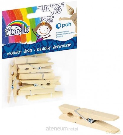 Ozdoby drewniane Spinacz Duży 12 szt