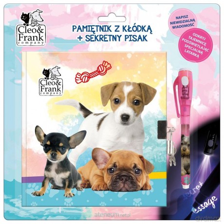 Pamiętnik z kłódką + sekretny pisak Cleo i Frank