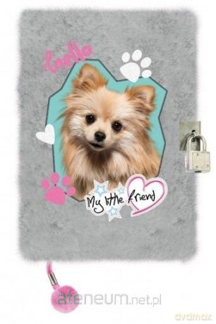 Pamiętnik z kłódką A5/96K włochacz Pink Dog MLF