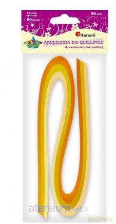 Paski do quillingu 10mm żółte 90 szt