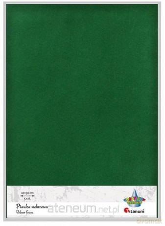 Pianka welurowa 20x30 cm zielona 5 szt.