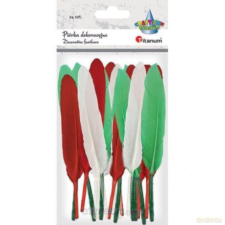 Piórka lotki 11-15 cm mix 24 szt