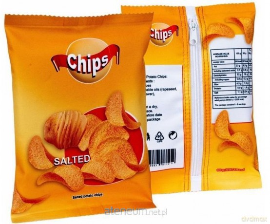 Piórnik etui Chips 23x16x2,5 cm pomarańczowy