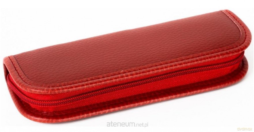 Piórnik HS4 Skin2 (19,5x3x6,5 cm) skórzany czerwony