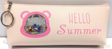 Piórnik saszetka Misiek Hello summer beżowy