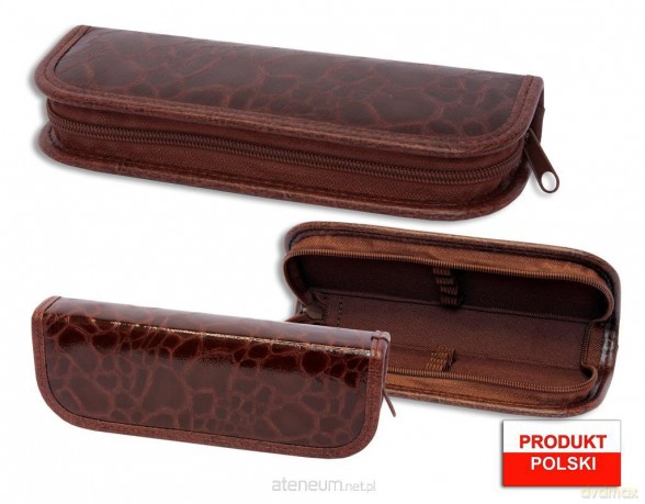 Piórnik szkolny WAR-1252 twardy jasny etui