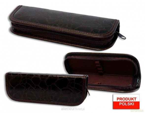 Piórnik szkolny WAR-1253 twardy ciemny etui
