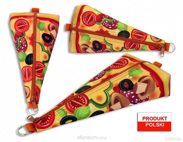 Piórnik szkolny WAR-670 trójkątny Pizza