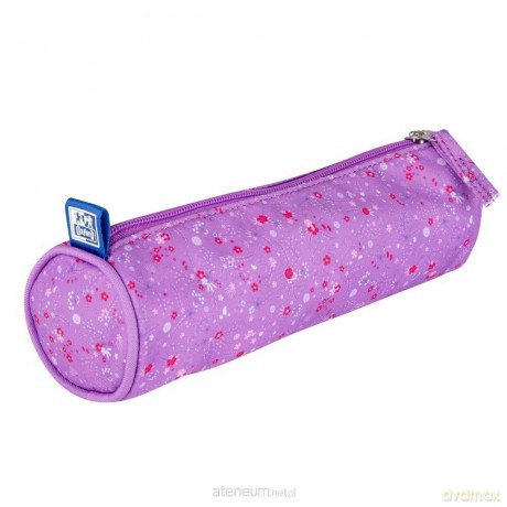 Piórnik tuba Floral ciemnofioletowy
