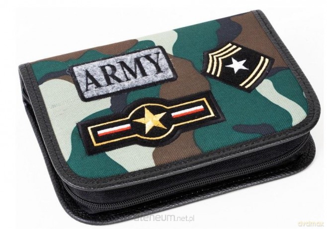 Piórnik z 2 klapkami Camo 20x5x14 cm - Armia