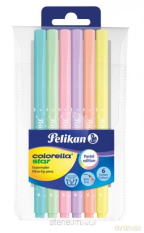 Pisaki Colorella Star C302 6 kolorów pastelowe