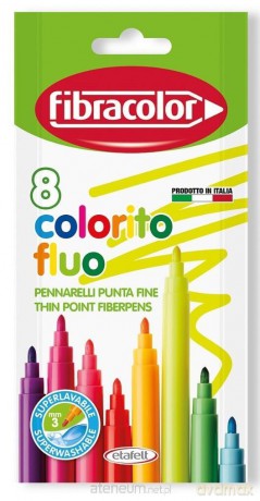 Pisaki Colorito Fluo 8 kolorów