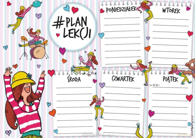 Plan lekcji - Dziewczyna (5 szt)