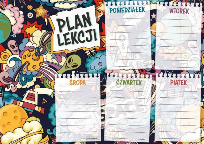 Plan lekcji - Kosmos (5 szt)