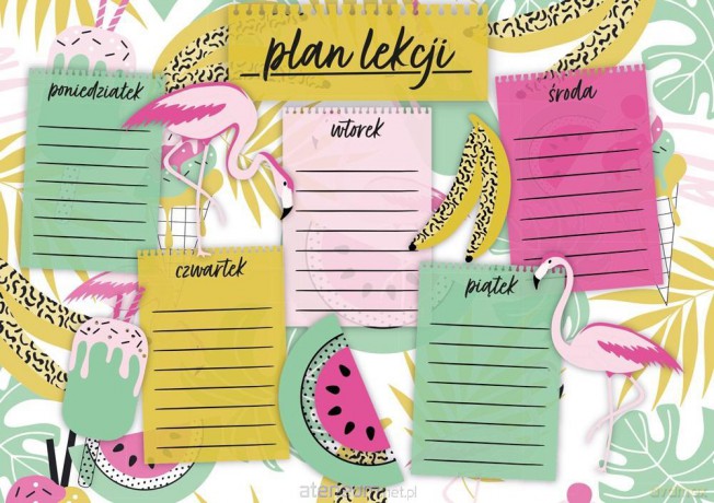 Plan lekcji - Lato (5 szt)
