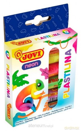 Plastelina 6 kolorów 15g neonowa