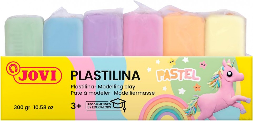 Plastelina 6 kolorów 50gr. pastelowa