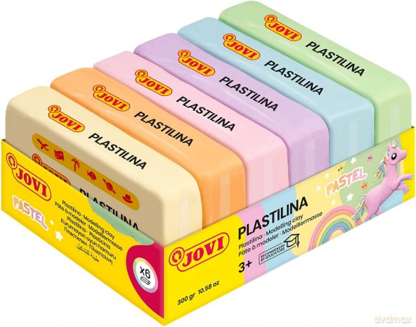 Plastelina 6 kolorów 50gr. pastelowa