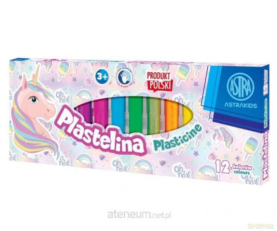Plastelina Jednorożec 12 kolorów