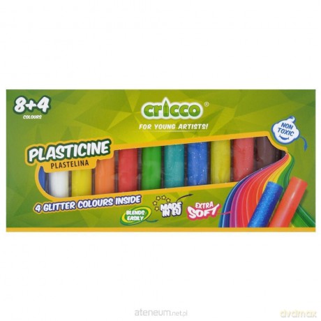 Plastelina regular + brokat 12 kolorów
