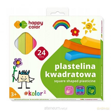 Plastelina szkolna kwadrat 24 kolory
