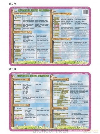 Podkładka edukacyjna 009 - Ortografia: ch, h, rz, ż, ó..