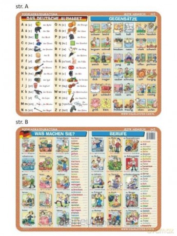 Podkładka edukacyjna 043 -Das Alphabet, die Gegenstze..