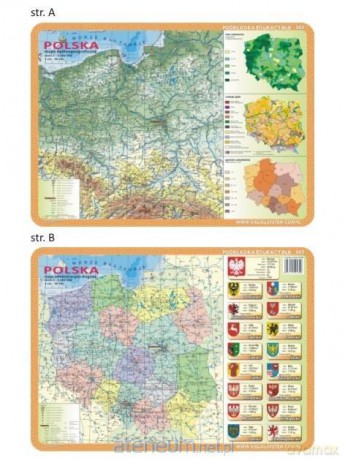 Podkładka edukacyjna 062 - Polska mapy