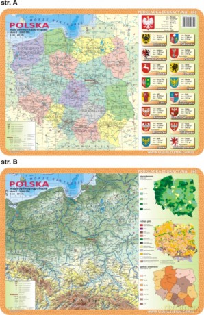 Podkładka edukacyjna 062 - Polska mapy