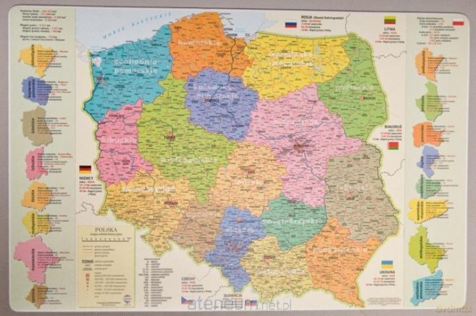 Podkładka mapa administracyjna Polski